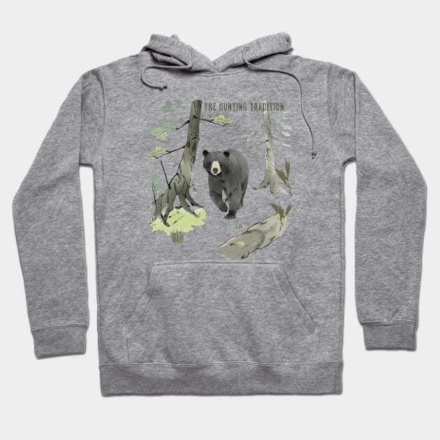 The Hunting Tradition - Bear with no shadows Hoodie by Mill Creek Designs